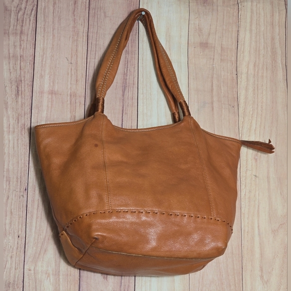 The Sak  Leather Hobo Style Shoulder Bag  Tote Bag Size 16x10" Large - Picture 7 of 12